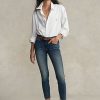 Blugi skinny crop Ralph Lauren Tompkins pentru femei Dark Indigo