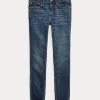 Blugi skinny crop Ralph Lauren Tompkins pentru femei Dark Indigo