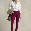 Blugi skinny cu talie înaltă Ralph Lauren Tompkins de damă bordeaux Blugi skinny cu talie înaltă Ralph Lauren Tompkins de damă bordeaux