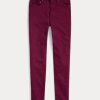 Blugi skinny cu talie înaltă Ralph Lauren Tompkins de damă bordeaux Blugi skinny cu talie înaltă Ralph Lauren Tompkins de damă bordeaux