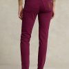 Blugi skinny cu talie înaltă Ralph Lauren Tompkins de damă bordeaux Blugi skinny cu talie înaltă Ralph Lauren Tompkins de damă bordeaux