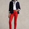 Blugi skinny cu talie înaltă Ralph Lauren Tompkins de damă roșii Blugi skinny cu talie înaltă Ralph Lauren Tompkins de damă roșii