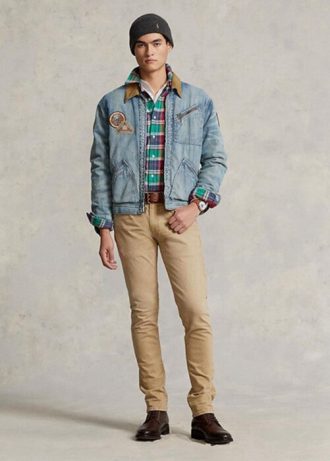 Blugi slim stretch Ralph Lauren Sullivan pentru bărbați kaki