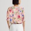 Bluză de damă roz Ralph Lauren Floral Crinkle Georgette Bluză de damă roz Ralph Lauren Floral Crinkle Georgette