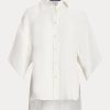 Bluză de in pentru femei Ralph Lauren Soloman, albă Bluză de in pentru femei Ralph Lauren Soloman, albă