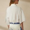 Bluză de in pentru femei Ralph Lauren Soloman, albă Bluză de in pentru femei Ralph Lauren Soloman, albă
