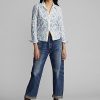 Bluză din bumbac cu broderie florală Ralph Lauren pentru femei, multicolore Bluză din bumbac cu broderie florală Ralph Lauren pentru femei, multicolore