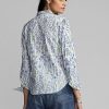 Bluză din bumbac cu broderie florală Ralph Lauren pentru femei, multicolore Bluză din bumbac cu broderie florală Ralph Lauren pentru femei, multicolore