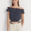 Bluză pentru femei Ralph Lauren, bluză, cu buline, fără umeri Bluză pentru femei Ralph Lauren, bluză, cu buline, fără umeri