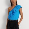 Bluze cu un singur umăr din Jersey Ralph Lauren pentru femei Bluze cu un singur umăr din Jersey Ralph Lauren pentru femei