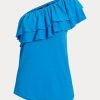 Bluze cu un singur umăr din Jersey Ralph Lauren pentru femei Bluze cu un singur umăr din Jersey Ralph Lauren pentru femei