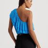 Bluze cu un singur umăr din Jersey Ralph Lauren pentru femei Bluze cu un singur umăr din Jersey Ralph Lauren pentru femei