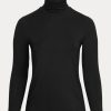 Bluze negre Ralph Lauren din jerseu pentru damă Bluze negre Ralph Lauren din jerseu pentru damă
