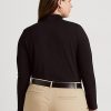 Bluze negre Ralph Lauren din jerseu pentru damă Bluze negre Ralph Lauren din jerseu pentru damă