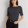 Bluze pentru femei Ralph Lauren cu dungi cu gât barca