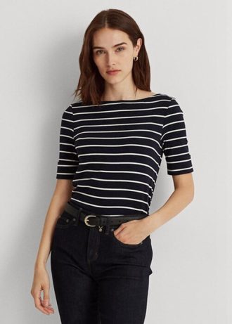 Bluze pentru femei Ralph Lauren cu dungi cu gât barca