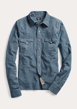 Bluze pentru femei Ralph Lauren Indigo Chambray Western