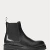 Cizme Chelsea nere Ralph Lauren Lug din piele de vițel de damă Cizme Chelsea nere Ralph Lauren Lug din piele de vițel de damă