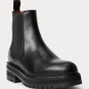 Cizme Chelsea nere Ralph Lauren Lug din piele de vițel de damă Cizme Chelsea nere Ralph Lauren Lug din piele de vițel de damă