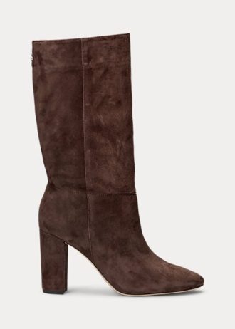 Cizme din piele intoarsa Artizan Ralph Lauren pentru dama Chocolate