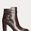 Cizme din piele lustruite Ralph Lauren Madelyn pentru damă, ciocolată Cizme din piele lustruite Ralph Lauren Madelyn pentru damă, ciocolată