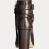 Cizme din piele lustruite Ralph Lauren Madelyn pentru damă, ciocolată Cizme din piele lustruite Ralph Lauren Madelyn pentru damă, ciocolată