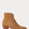 Cizme kaki de damă Ralph Lauren Lucille din piele intoarsa
