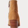 Cizme kaki de damă Ralph Lauren Lucille din piele intoarsa