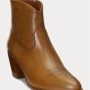 Cizme maro din piele Ralph Lauren Lucille de damă Cizme maro din piele Ralph Lauren Lucille de damă