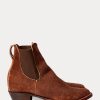 Cizme maro Ralph Lauren Chelsea Plainview din piele intoarsa de dama Cizme maro Ralph Lauren Chelsea Plainview din piele intoarsa de dama