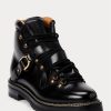 Cizme negre de damă Ralph Lauren Dimicia Welington Burnishedie
