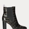 Cizme negre din piele Ralph Lauren ylah de damă