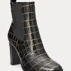 Cizme negre din piele Ralph Lauren ylah de damă