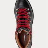 Cizme negre pentru bărbați Ralph Lauren Fidel din piele de vițel lustruită