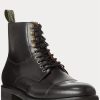 Cizme negre Ralph Lauren Bryson din piele pentru bărbați Cizme negre Ralph Lauren Bryson din piele pentru bărbați