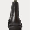 Cizme negre Ralph Lauren Bryson din piele pentru bărbați Cizme negre Ralph Lauren Bryson din piele pentru bărbați