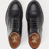 Cizme negre Ralph Lauren din piele pentru bărbați Cizme negre Ralph Lauren din piele pentru bărbați