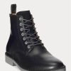 Cizme negre Ralph Lauren Talan din piele pentru bărbați Cizme negre Ralph Lauren Talan din piele pentru bărbați