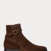 Cizme Ralph Lauren Welington din piele intoarsa pentru barbati maro inchis