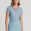 Cămașă albastră Ralph Lauren, cu croială, din jerseu floral Cămașă albastră Ralph Lauren, cu croială, din jerseu floral