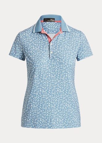 Cămașă albastră Ralph Lauren, cu croială, din jerseu floral