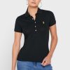 Cămașă polo neagră pentru femei Ralph Lauren Cămașă polo neagră pentru femei Ralph Lauren