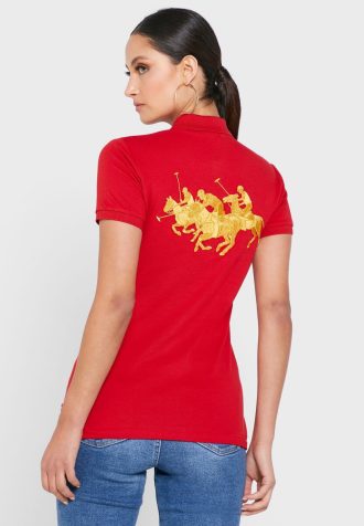 Cămașă polo roșie pentru femei Ralph Lauren