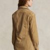 Cămași pentru femei Ralph Lauren, piele de miel, piele de căprioară, kaki Cămași pentru femei Ralph Lauren, piele de miel, piele de căprioară, kaki