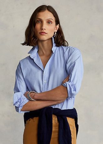 Cămăși albastre din bumbac Ralph Lauren pentru femei