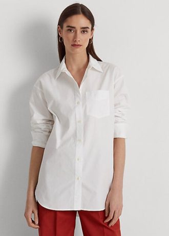 Cămăși albe din bumbac Ralph Lauren pentru femei