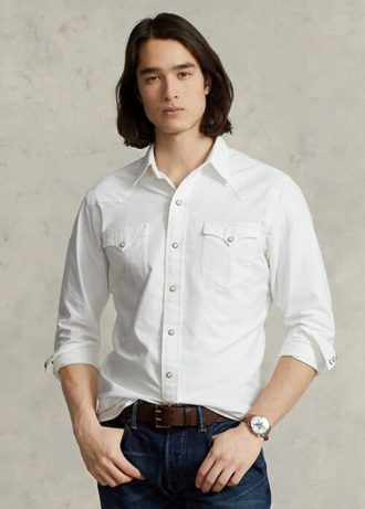 Cămăși albe pentru bărbați Ralph Lauren Classic Fit Oxford Western Cămăși albe pentru bărbați Ralph Lauren Classic Fit Oxford Western