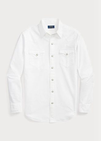 Cămăși albe pentru bărbați Ralph Lauren Classic Fit Oxford Western Cămăși albe pentru bărbați Ralph Lauren Classic Fit Oxford Western