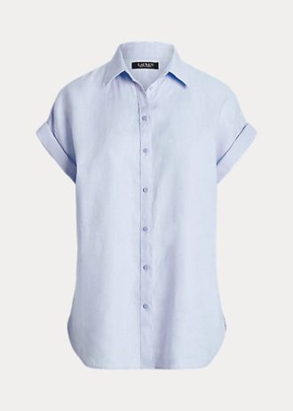 Cămăși cu mânecă Dolman din in Ralph Lauren pentru femei albastre
