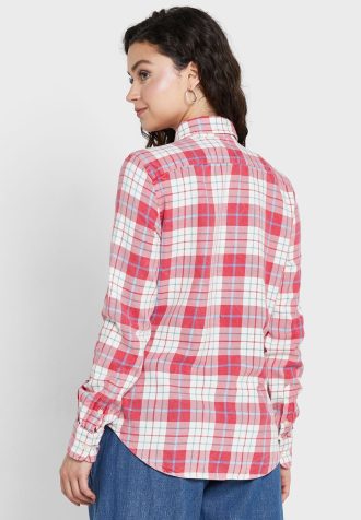 Cămăși cu nasturi cu carouri Ralph Lauren de damă roz